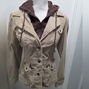 For Joseph Fortune Vintage  Brown Corduroy Jacket With Hoodie Medium